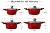 Batterie de cuisine Edenberg 8 pièces, rouge | avec Voir les images du produit 2