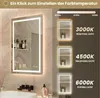 Badezimmerspiegel Touch 90 x 60cm LED 3 Lichtfarben dimmbar Produktbild-Vorschau 4