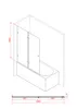 Badewannenfaltwand Marwell, 2-flg. 100 x 140 cm - Duschwand Produktbild-Vorschau 5