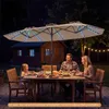 COSTWAY Doppelsonnenschirm 375x200cm, Gartenschirm mit Produktbild-Vorschau 10