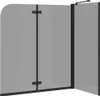 vidaXL Bad-Duschschirm Schwarz 120 x 68 x 130 cm Produktbild-Vorschau 7