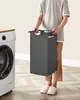 Kosz na Pranie 3-komorowy 38L z Półką Ciemnoszary Loft Podgląd zdjęcia produktu 12