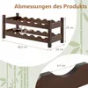 A diagram showing the dimensions of a wooden wine rack. Podgląd zdjęcia produktu