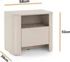 Aura Nachttisch 58 cm in Kaschmir mit Push-to-Open Produktbild-Vorschau 3