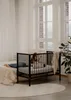 Beistellbett 60x120 cm mit Umbauseite & Rollen -BLACK Produktbild-Vorschau 5