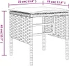 The Living Store Gartenhocker mit Kissen 4 Stk. Grau Poly Produktbild-Vorschau 9