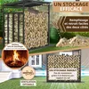 Étagère à bois de chauffage 185x105x185 cm en métal Voir les images du produit 5