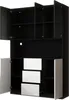 Merax LED-Glasvitrine, Küchenschrank mit 3 Glastür, 2 Produktbild-Vorschau 9