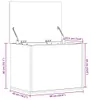 vidaXL Kufer czarny 60x42x46 cm materiał drewnopochodny Podgląd zdjęcia produktu 7