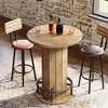 Tribesigns Runder Bartisch, 100 cm hoch, Holz, Bistrotisch Produktbild-Vorschau 8