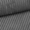 A close-up view of dark gray corduroy fabric, showing the texture and ribbed pattern. Produktbild-Vorschau