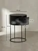 Nachttisch rund mit Schublade Mango Massivholz | Produktbild-Vorschau 10