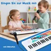 Teclado infantil con 49 teclas, 8 ritmos y sonidos, color Vista previa de la imagen del producto 5