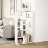 A white bookshelf is placed next to a sofa in a living room. Anteprima dell’immagine prodotto