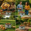Holzkohlegrill, BBQ Grill +Zange Gartengrill 43x22 cm, Produktbild-Vorschau 8