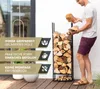 Stalowy stojak na drewno opałowe Westmann Porthos czarny Podgląd zdjęcia produktu 3