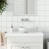 vidaXL Lavabo in Vetroceramica bianco opaco rotondo Anteprima dell’immagine prodotto 2
