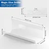 A white shelf with dimensions indicated by measurement lines and text. Voir les images du produit