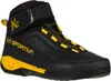 Schwarz-gelbe Zustiegsschuhe für Damen von La Sportiva; Modell TX Canyon; mit Schnürung und Klettverschluss. Voir les images du produit