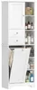 HOMCOM Badezimmerschrank Schmaler Badschrank mit 6 offenen Produktbild-Vorschau 1