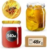A collage of jars and a box, likely for food preservation or sale. Voir les images du produit