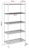 vidaXL Lagerregal mit 5 Böden und Rollen 75x35x155 cm Produktbild-Vorschau 7
