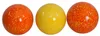 Gartenkugel 3er Set (2xorange, 1xgelb) ca. 10 cm - Produktbild-Vorschau 1