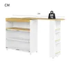 A white and wood kitchen island with shelves. Anteprima dell’immagine prodotto