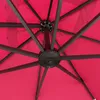 Parasol déporté MOLOKAI carré 3x3m fuchsia + housse Voir les images du produit 5