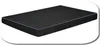 A black dog bed with a blue trim, shown from a slight angle on a white background. Produktbild-Vorschau