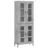 vidaXL Highboard gris béton 69,5x34x180 cm Bois composite Voir les images du produit 2