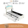 OYAJIA Polsterbett 90x200cm mit LED, Doppelbett mit 2 Produktbild-Vorschau 7