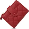 CHAOFANXI Damen Geldbörse Klein Multifunktional Leder, Rot Produktbild-Vorschau 1