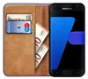 A flip-style phone case for a Samsung Galaxy S7, open to reveal card slots and cash. Produktbild-Vorschau