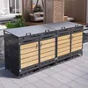 4er Mülltonnenbox mit hydraulischem Deckel, horizontale Produktbild-Vorschau 1
