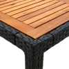 9-tlg. Garten-Essgruppe mit Kissen Poly Rattan Schwarz Produktbild-Vorschau 11