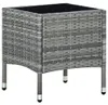 vidaXL Gartentisch Grau 40x40x45 cm Poly Rattan Produktbild-Vorschau 5