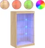 vidaXL Príborník s LED osvetlením Sonoma dub 60,5x37x100 cm Náhľad obrázku produktu 1