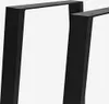 lot de 2 pieds de table trapézoïdaux en métal noir Flare Voir les images du produit 2