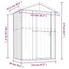 Casetta da giardino marrone 126x97,5x177 cm in acciaio Anteprima dell’immagine prodotto 6