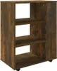 vidaXL Armadio a rotelle rovere fumé 60x35x75 cm materiale Anteprima dell’immagine prodotto 1