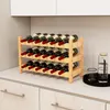COSTWAY 3 Ebenen Weinregal für 18 Flasche, Weinständer Produktbild-Vorschau 2