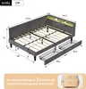 Lit rembourré ProximaX 140 x 200 cm avec éclairage LED et Voir les images du produit 6