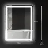 HOMCOM Badspiegel, 70 x 90 cm LED Badezimmerspiegel mit 3 Produktbild-Vorschau 3