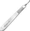 A surgical scalpel handle with a blade attached, shown against a white background. Voir les images du produit