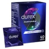 A box of Durex Performa condoms and one individual condom wrapper. Náhled obrázku produktu