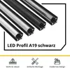 A19 LED Aluprofil Schwarz Eckprofil 90° 2x Halter metall Produktbild-Vorschau 5