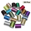 Kurtzy 20 Set Metallicfarbenes Polyester Stickgarn für Produktbild-Vorschau 10