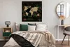 MuchoWow® Poster Weltkarte - Blumen - Pflanzen 100x100 cm - Produktbild-Vorschau 4