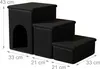 Relaxdays Hundetreppe, 3 Stufen, Höhle & Stauraum, HxBxT: Produktbild-Vorschau 4
